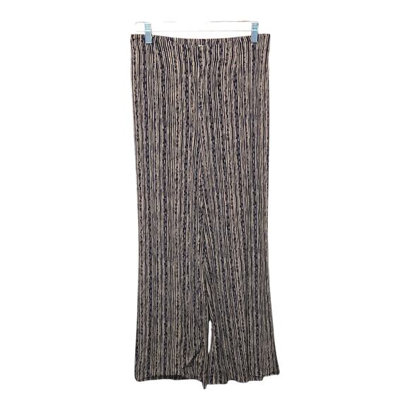 Nic + Zoe Wide Leg Pants Womens Size 2 Blue White Relaxed Flowy Career Office - Picture 1 of 12